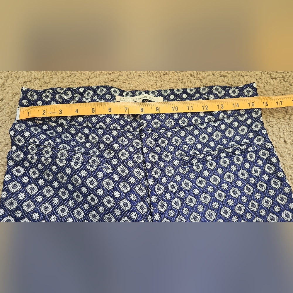 Rachel Rachel Roy Navy and White Brocade Pants - Picture 9 of 10